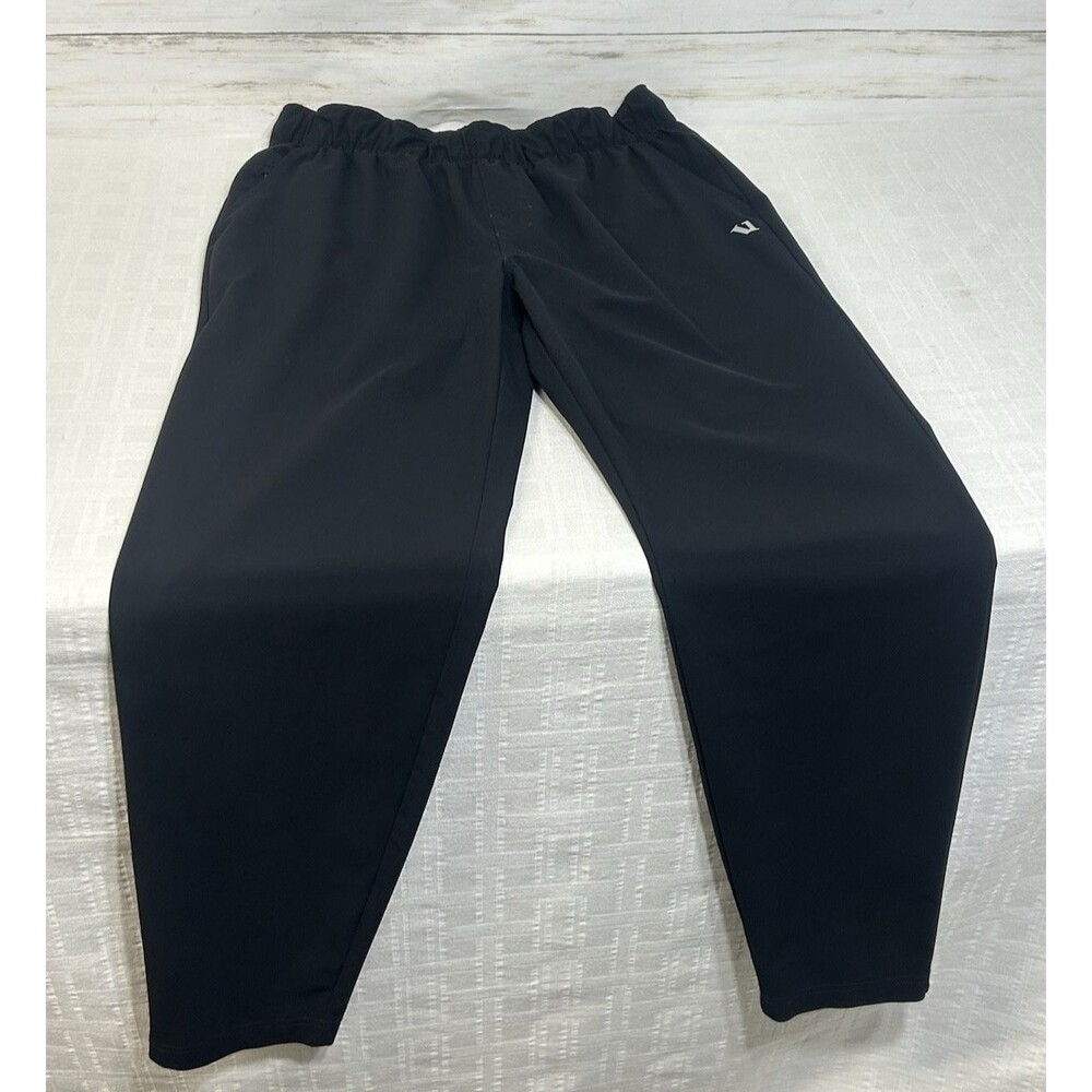 Vuori Pull On Pants Men Medium Black Performance Jogger Elastic Waist Zip Pocket